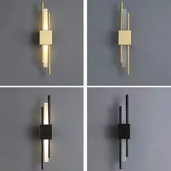 Современный светодиодный настенный светильник для внутреннего освещения ванной комнаты, простой линейный настенный светильник, украшение дома, освещение прихожей, подвесной светильник, люстра Warm light 3000K