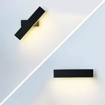 Современный светодиодный настенный светильник мощностью 6 Вт, вращающийся на 350 градусов, для домашнего освещения, спальни, прикроватной лампы, настенного светильника для коридора 6W&Warm White (2700-3500K)&315mm x 65mm белый