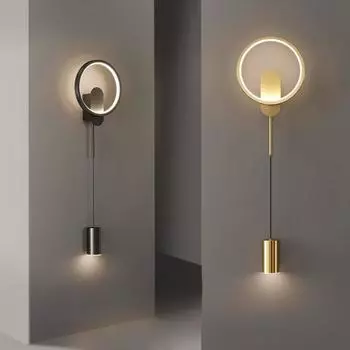 Современный светодиодный настенный светильник, прикроватный светильник, энергоэффективный для гостиной, спальни, кабинета, декора балкона, лампа 3 Color Light