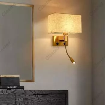 Современный светодиодный настенный светильник с вращающимся на 360° прожектором, скандинавский настенный светильник для спальни, для чтения, прикроватного украшения гостиной, 12 Вт Not Include Bulb