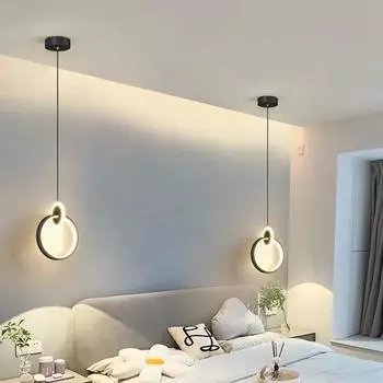 Современный светодиодный подвесной светильник для спальни, гостиной, столовой, фоновая подвесная люстра, домашний декор, осветительное приспособление Warm White