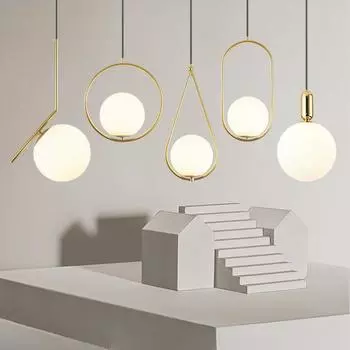 Современный светодиодный подвесной светильник E27, держатель для спальни, подвесной светильник, скандинавский простой светильник для гостиной, кухни, комнаты, люстра Warm White