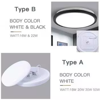 Современный светодиодный потолочный светильник 220 В светодиодный потолочный светильник для гостиной 15 Вт 20 Вт 30 Вт 50 Вт Накладной домашний настенный потолочный светильник Neutral Light