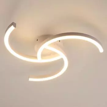 Современный светодиодный потолочный светильник 24 Вт, спиральный потолочный светильник 3000 К, подходит для спальни, гостиной, кухни, коридора, офиса, балкона