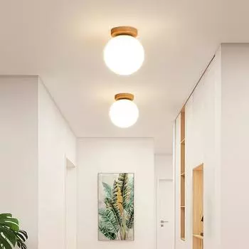 Современный светодиодный потолочный светильник, белый стеклянный шар, подвесной потолочный светильник для гостиной, домашнее освещение, декоративное освещение прохода 220V&No light bulb