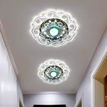 Современный светодиодный потолочный светильник, хрустальная люстра, внутреннее освещение для гостиной, украшение дома, светодиодная лампа Concealed синий