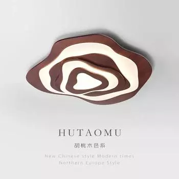 Современный светодиодный потолочный светильник из скандинавского дерева для гостиной, спальни, шале, столовой, кухни, потолочная люстра с дистанционным управлением