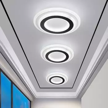 Современный светодиодный потолочный светильник, люстра, лампа для коридора, звезда, лампа для гостиной, спальни 15W Round Concealed белый