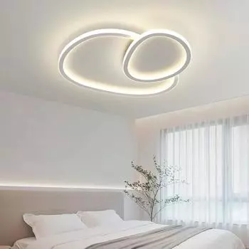 Современный светодиодный потолочный светильник с интеллектуальным пультом дистанционного управления, регулируемая цветовая температура, яркость, гостиная, спальня, кухня, светильники, приспособление Warm white-No RC