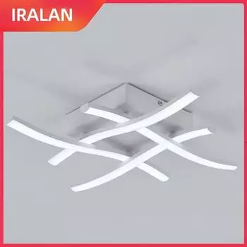 Современный светодиодный потолочный светильник с перекрестной волновой линией, потолочный светильник для ресторана, гостиной, спальни, прихожей, светильники для освещения 3-color dimming белый