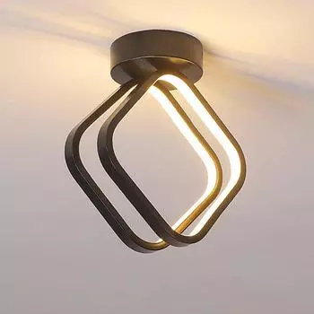 Современный светодиодный потолочный светильник, скандинавский черный потолочный светильник, люстра для гостиной, спальни, столовой, домашний декор, светильник