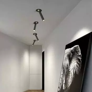 Современный светодиодный потолочный точечный светильник, вращающийся под углом, для внутреннего выставочного зала, кухни, спальни, телевизора, фонового освещения, декора Warm White