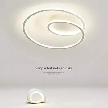 Современный светодиодный простой потолочный светильник, люстра для гостиной, столовой, кабинета, спальни, домашнего декора, светильник для внутреннего использования, люстра Cold White(No RC)