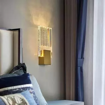 Современный светодиодный роскошный настенный светильник из нержавеющей стали с кристаллами для гостиной, телевизора, спальни, мебели, интерьера кабинета, светильника Бра 3 lights