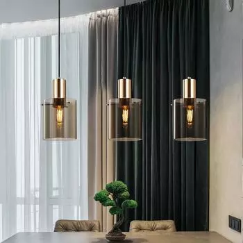 Современный светодиодный стеклянный подвесной светильник для фойе, столовой, спальни, подвесное освещение для кофейни, гостиной, ресторана, отеля, подвесной светильник для помещений Warm White