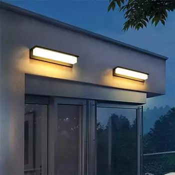 Современный светодиодный уличный настенный светильник, водонепроницаемый, для входной двери, крыльца, бра, сада, двора, балкона, наружной стены, светильник Warm White 3000K