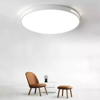 Современный тонкий круглый потолочный светодиодный светильник минималистского черного и белого цвета, декоративный светильник для прохода, гостиной, спальни, внутреннее освещение Cool white - No RC