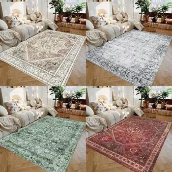 Современный традиционный стиль мягкий ковер в стиле бохо гостиная ковер для лестницы коридор нескользящий грязеотталкивающий коврик напольный коврик 40X60cm-16x24in