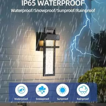 Современный уличный настенный светильник для крыльца из алюминиевого сплава с управлением светом/сенсорные настенные светильники для коридора и сада, светодиодный настенный светильник для улицы Black-wall light