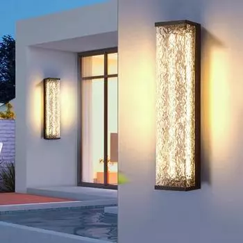 Современный уличный настенный светильник, водонепроницаемый настенный светильник для прихожей, сада, двора, наружной стены, атмосфера, наружные осветительные приборы Warm White