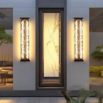 Современный уличный настенный светильник, водонепроницаемый настенный светильник для прихожей, сада, двора, наружной стены, атмосфера, наружные осветительные приборы Warm White