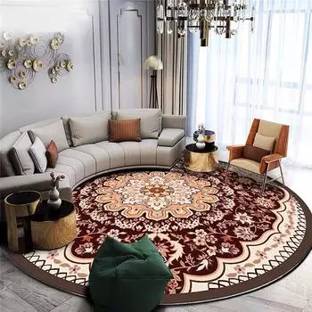 Современный утолщенный круглый ковер для детской комнаты, спальни, прикроватного ковра, домашнего декора, ковер для гостиной, стола, дивана, кресла, коврика для детей 60 cm diameter