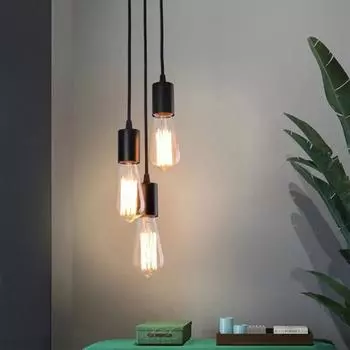 Современный винтажный 3-х головной современный подвесной потолочный светильник из железа E27 подвесной светильник светильник для гостиной столовой кухни спальни декор No Bulb