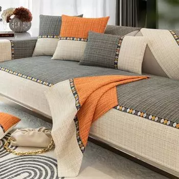 Современный вязаный чехол для дивана, жаккардовый противоскользящий комбинированный диван, подушка, полотенце, мебель, защита от пыли для гостиной 70x70cm 1pcs