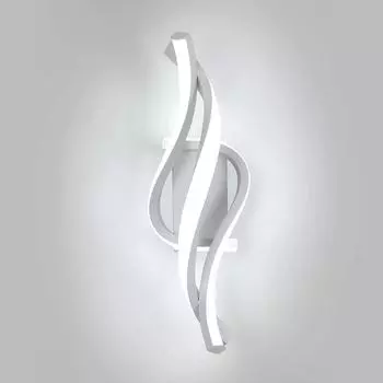 Современный выставочный зал Светодиодный интерьер Изогнутый дизайн Настенный светильник Украшение дома Простое искусство Белый настенный светильник Спальня Прикроватное простое освещение