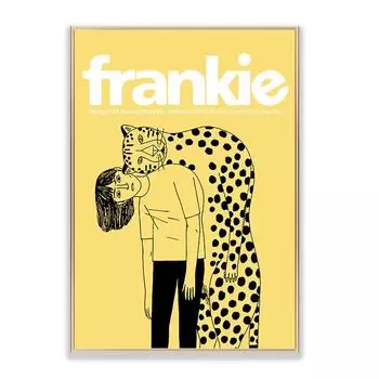 Современный желтый леопардовый модный постер для девочек, скандинавское настенное искусство, холст, живопись, постеры и принты, настенные панно для декора гостиной 21cm30cm NoFrame