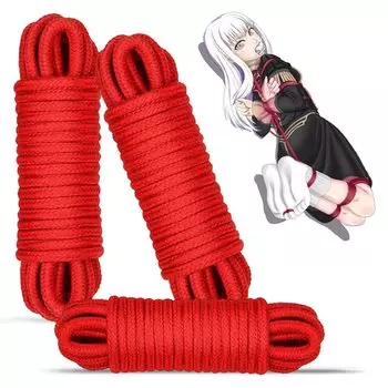 Soxeeh SM Goods SM Set SM Restraint Rope Rope Tortoiseshell Restraint String Length 10M Set of 3 (Red)
