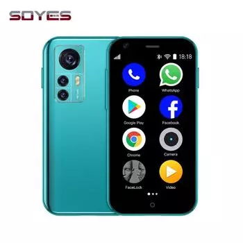 Soyes D18 Супер Мини Смартфон WCDMA 3G 2,5-дюймовый HD Экран 1 ГБ ОЗУ 8 ГБ ПЗУ Две SIM-карты Двойной режим ожидания 2 МП MTK GPS WIFI Android Маленький Мобильный Телефон Standard синий