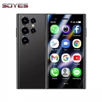 SOYES S24 PRO MAX Мини-телефон LTE 4G Смартфон MTK6737 3,0-дюймовый экран 2 ГБ ОЗУ 16 ГБ ПЗУ 5-мегапиксельная камера Две SIM-карты Face ID Android Мобильный телефон чёрный