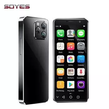 SOYES XS16 Pro Маленький смартфон 4,0 дюйма Восьмиядерный процессор 4 ГБ ОЗУ 128 ГБ ПЗУ Android 10.0 Face ID 8 МП камера Две SIM-карты 2100 мАч LTE 4G Мобильный телефон 128GB