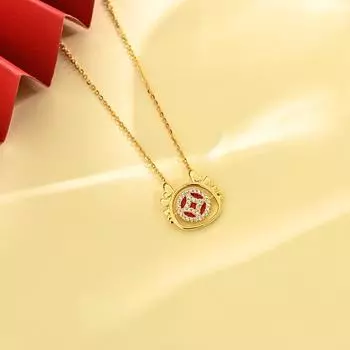 Создайте новую цепочку для ключицы в китайском стиле с ожерельем в виде дракона, приносящего удачу и удачу