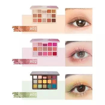 Создайте потрясающий макияж глаз с 15-цветными матовыми и мерцающими тенями для век Joom 01