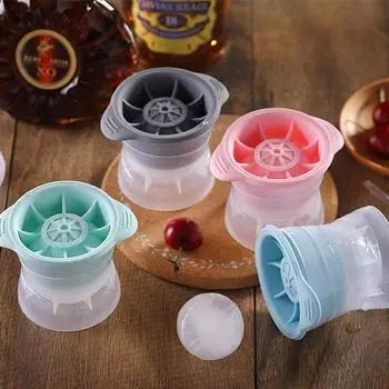 Создатель кубиков льда для виски, круглая большая силиконовая форма для ледяного шара, домашняя DIY коктейльная вечеринка, барные инструменты, кухонные гаджеты синий