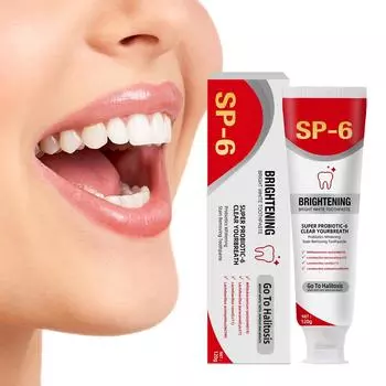 Sp 6 Ultra Whitening, Зубная паста Sp 6, Ультра отбеливающая зубная паста Sp - 6, Пробиотическая осветляющая зубная паста, Зубная паста для глубокого очищения One Size