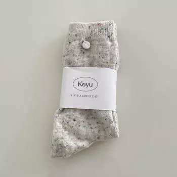 SP&CITY Корейские мультяшные вышитые шерстяные носки Женские белые носки средней длины с бантом и полосками Плюшевые Зимние Дышащие Утолщенные Носки 34-40EU