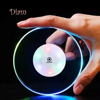 SP мигающий светодиодный светильник для салона автомобиля, наклейка на чашку бутылки, светящийся коврик, ковер белый