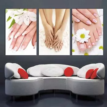 СПА для ног, цветы для ногтей, постеры и принты, холст, живопись, современное настенное искусство, картины для гостиной, домашнего салона, декор 21X30cm No Frame