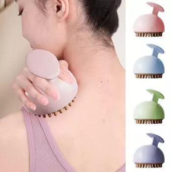 Спа-терапия, массажная щетка для живота, антицеллюлитная щетка-меридиан для тела, принадлежности для салона красоты розовый