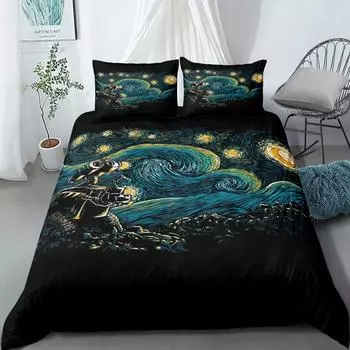 Space Eye Duvet Cover Set UK Single Double Queen US Twin Full King Size Bed Linen Set 140x210cm