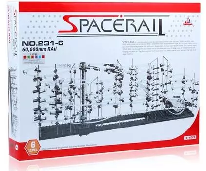 SPACE RAIL Бесконечный цикл Космическая железная дорога Головоломка Образовательная тренировка мозга Футуристическая образовательная игрушка, похожая на американские горки Отличное присутствие в качестве интерьера