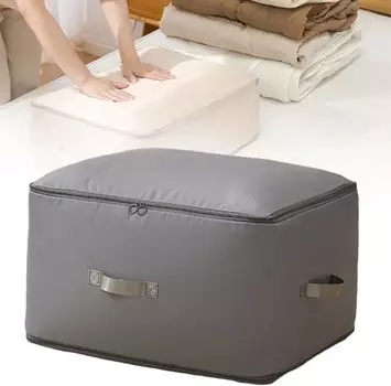 Space Saving Self Compression Organizer Portable Storage Packing Bags Quilt Compression Storage Bag for Comforters Blankets светло-серый