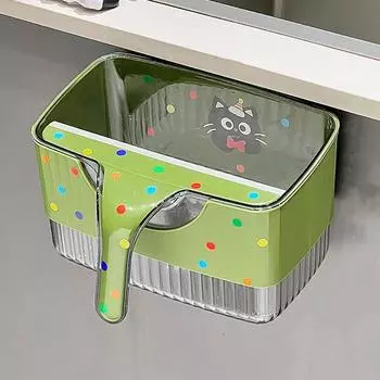 Space Saving Wall Mounted Trash Can Plastic Kitchen Wastebasket Counter Top