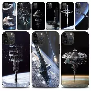 space station Phone Case iphone15 14 13 12 11 Pro Max Mini X 7 8 Soft Case iPhone11PRO