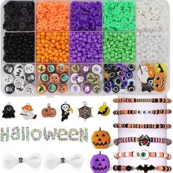 Spacer Beads Halloween Beads Bracelet Making Kit Halloween DIY Jewelry Making Halloween Gift style 1
