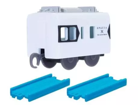 Spacia X прямой рельс x Capsule Plarail Wonderful Holiday Pleasure Train Edition [Tobu (промежуточный вагон) + 1]