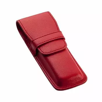 SPAD Saffiano Pen Case 2 Pens Red